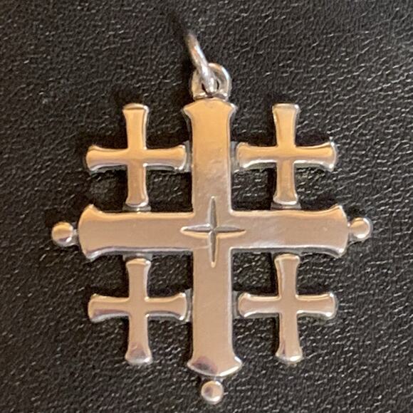 James Avery Pendant Jerusalem Cross Sterling Silver Retired - Picture 1 of 9